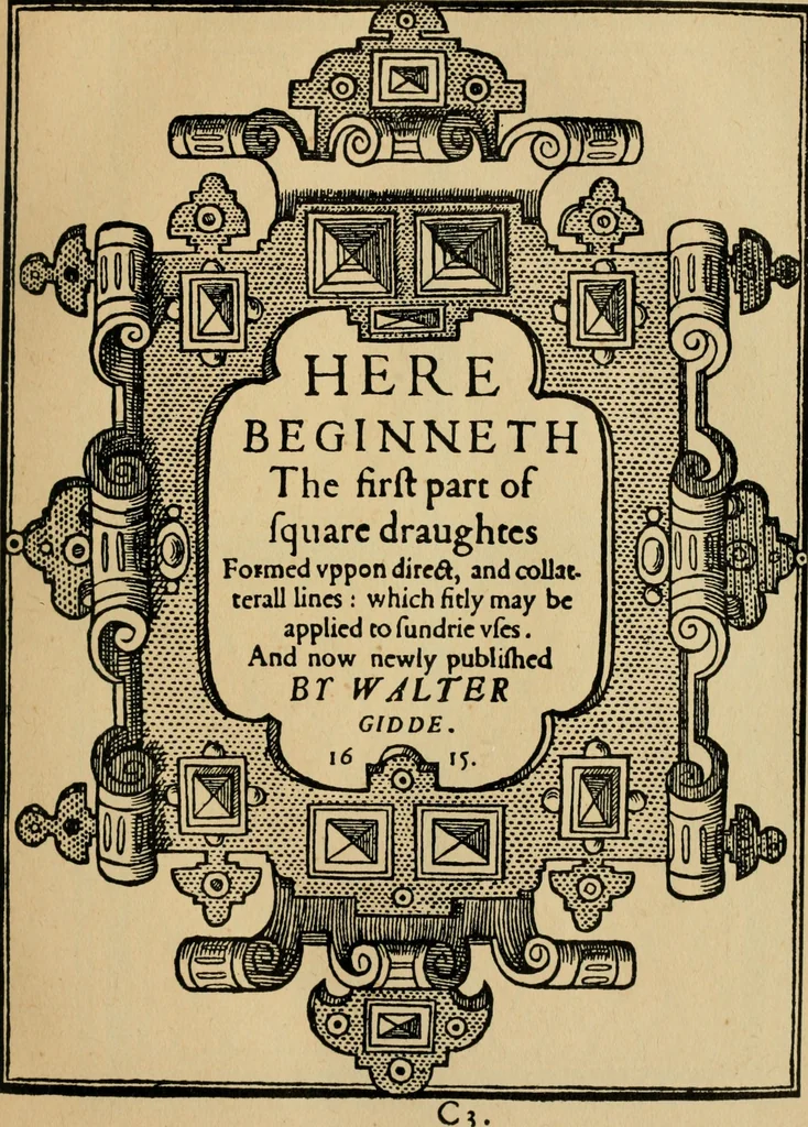 An illustration from A booke of sundry draughtes principaly serving for glasiers: and not impertinent for plasters, and gardiners : besides sundry other professions. Whereunto is annexed the manner how to anniel in glas: and also the true forme of the fornace, and the secretes thereof, 1615, leaf 24