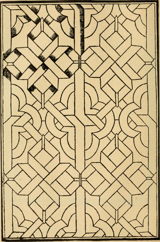 An illustration from A booke of sundry draughtes principaly serving for glasiers: and not impertinent for plasters, and gardiners : besides sundry other professions. Whereunto is annexed the manner how to anniel in glas: and also the true forme of the fornace, and the secretes thereof, 1615, leaf 39