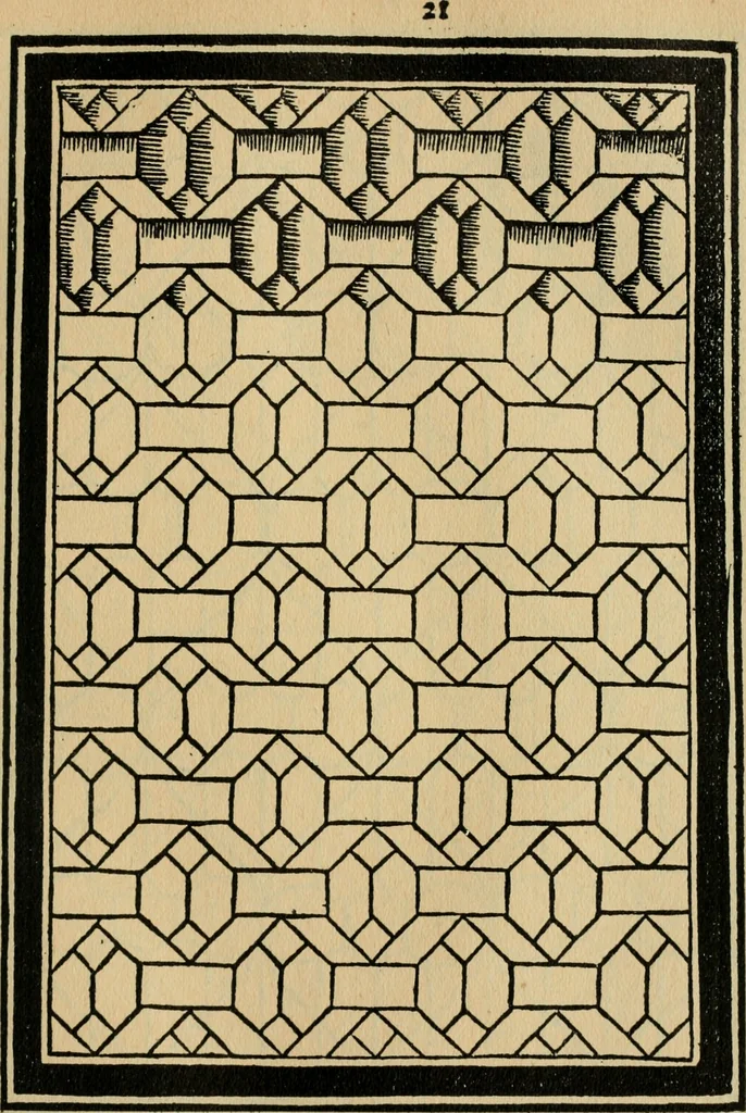 An illustration from A booke of sundry draughtes principaly serving for glasiers: and not impertinent for plasters, and gardiners : besides sundry other professions. Whereunto is annexed the manner how to anniel in glas: and also the true forme of the fornace, and the secretes thereof, 1615, leaf 46