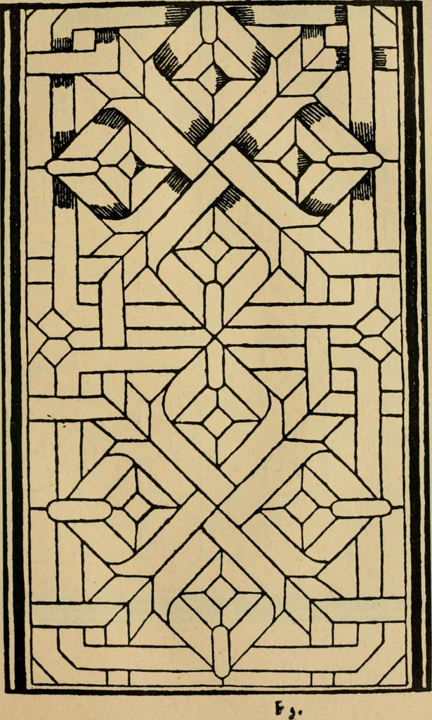 An illustration from A booke of sundry draughtes principaly serving for glasiers: and not impertinent for plasters, and gardiners : besides sundry other professions. Whereunto is annexed the manner how to anniel in glas: and also the true forme of the fornace, and the secretes thereof, 1615, leaf 48