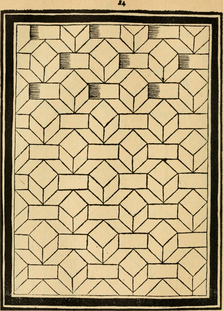 An illustration from A booke of sundry draughtes principaly serving for glasiers: and not impertinent for plasters, and gardiners : besides sundry other professions. Whereunto is annexed the manner how to anniel in glas: and also the true forme of the fornace, and the secretes thereof, 1615, leaf 49