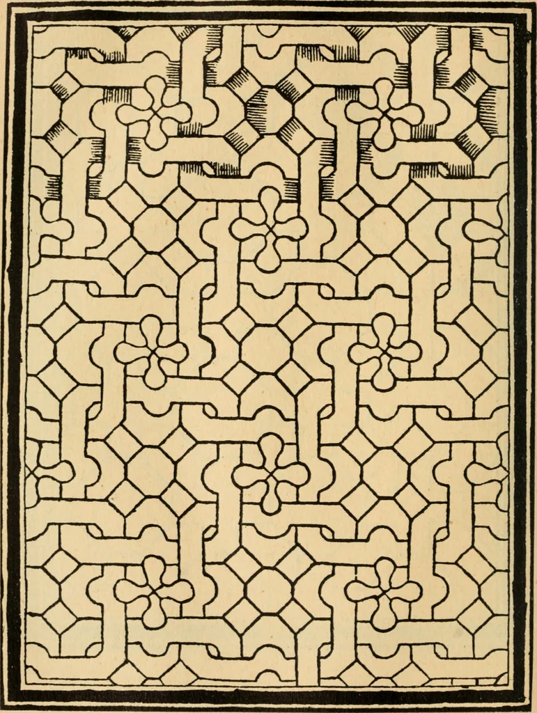 An illustration from A booke of sundry draughtes principaly serving for glasiers: and not impertinent for plasters, and gardiners : besides sundry other professions. Whereunto is annexed the manner how to anniel in glas: and also the true forme of the fornace, and the secretes thereof, 1615, leaf 51