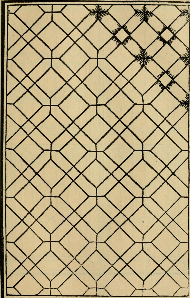 An illustration from A booke of sundry draughtes principaly serving for glasiers: and not impertinent for plasters, and gardiners : besides sundry other professions. Whereunto is annexed the manner how to anniel in glas: and also the true forme of the fornace, and the secretes thereof, 1615, leaf 56