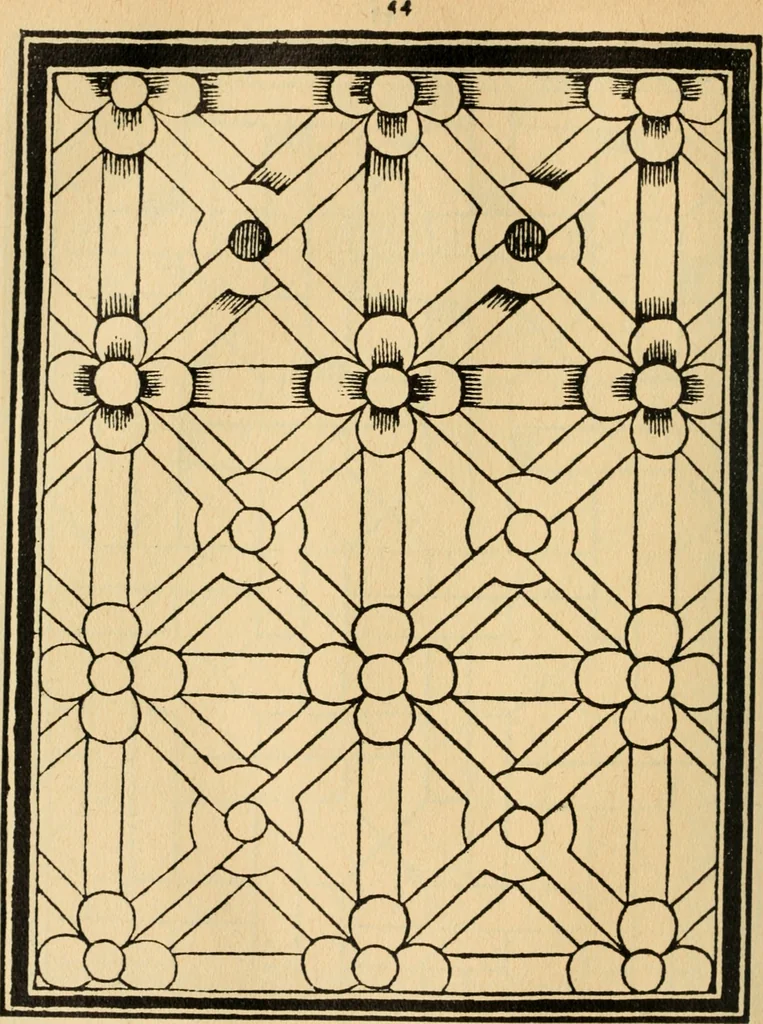 An illustration from A booke of sundry draughtes principaly serving for glasiers: and not impertinent for plasters, and gardiners : besides sundry other professions. Whereunto is annexed the manner how to anniel in glas: and also the true forme of the fornace, and the secretes thereof, 1615, leaf 69