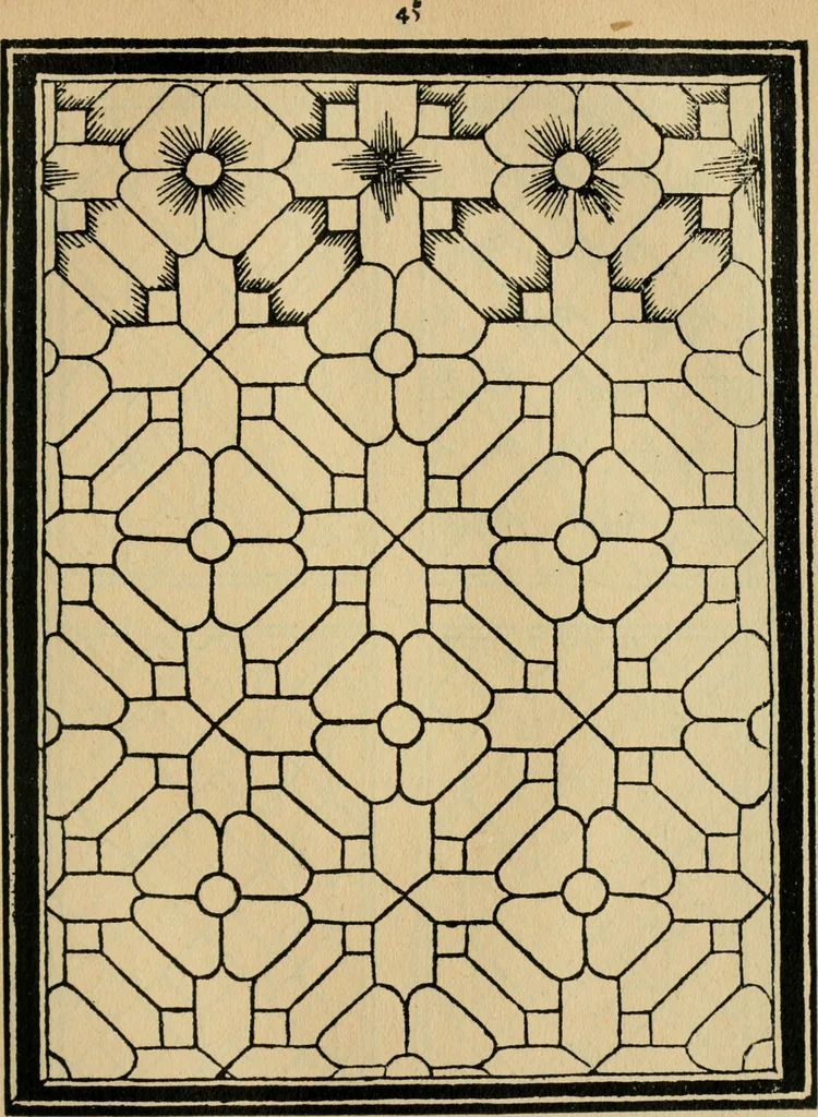 An illustration from A booke of sundry draughtes principaly serving for glasiers: and not impertinent for plasters, and gardiners : besides sundry other professions. Whereunto is annexed the manner how to anniel in glas: and also the true forme of the fornace, and the secretes thereof, 1615, leaf 70