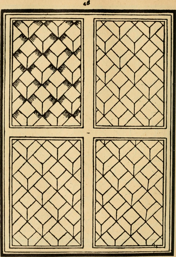 An illustration from A booke of sundry draughtes principaly serving for glasiers: and not impertinent for plasters, and gardiners : besides sundry other professions. Whereunto is annexed the manner how to anniel in glas: and also the true forme of the fornace, and the secretes thereof, 1615, leaf 71