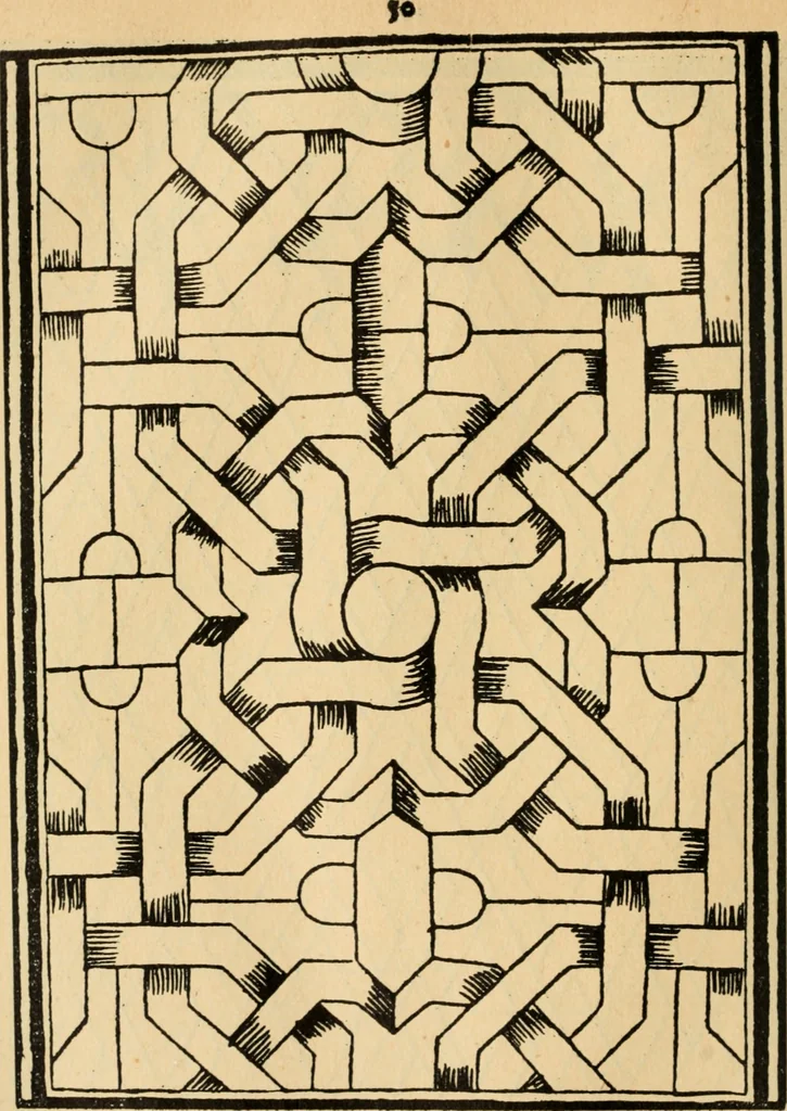 An illustration from A booke of sundry draughtes principaly serving for glasiers: and not impertinent for plasters, and gardiners : besides sundry other professions. Whereunto is annexed the manner how to anniel in glas: and also the true forme of the fornace, and the secretes thereof, 1615, leaf 75