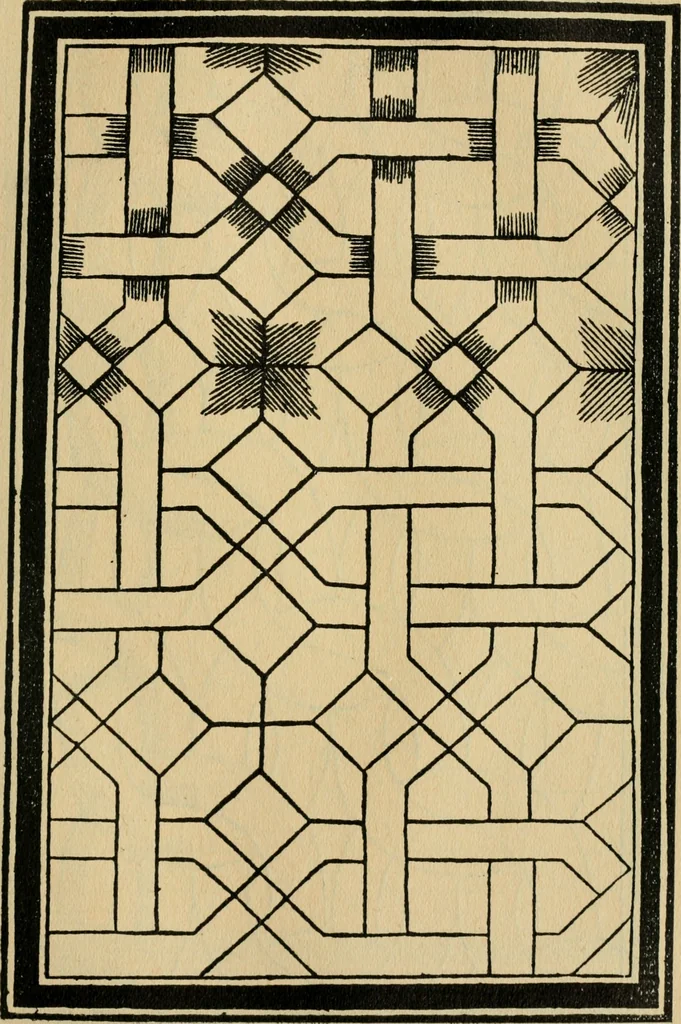 An illustration from A booke of sundry draughtes principaly serving for glasiers: and not impertinent for plasters, and gardiners : besides sundry other professions. Whereunto is annexed the manner how to anniel in glas: and also the true forme of the fornace, and the secretes thereof, 1615, leaf 78