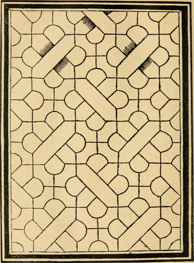 An illustration from A booke of sundry draughtes principaly serving for glasiers: and not impertinent for plasters, and gardiners : besides sundry other professions. Whereunto is annexed the manner how to anniel in glas: and also the true forme of the fornace, and the secretes thereof, 1615, leaf 83