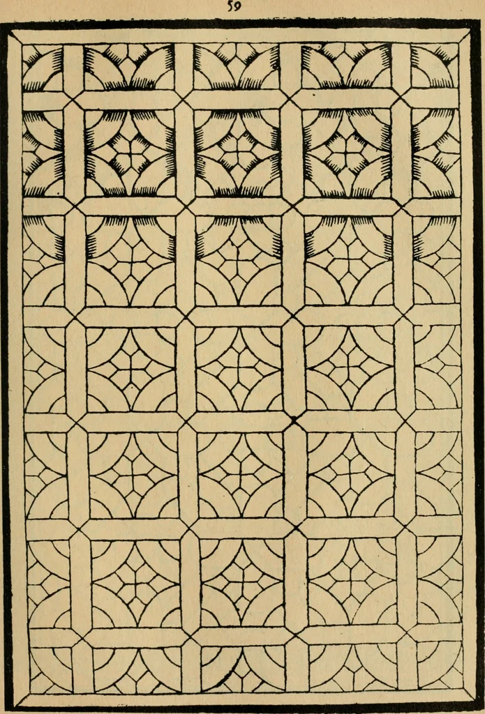 An illustration from A booke of sundry draughtes principaly serving for glasiers: and not impertinent for plasters, and gardiners : besides sundry other professions. Whereunto is annexed the manner how to anniel in glas: and also the true forme of the fornace, and the secretes thereof, 1615, leaf 84