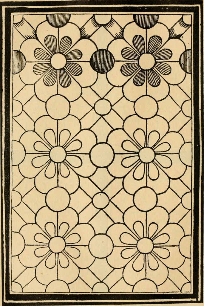 An illustration from A booke of sundry draughtes principaly serving for glasiers: and not impertinent for plasters, and gardiners : besides sundry other professions. Whereunto is annexed the manner how to anniel in glas: and also the true forme of the fornace, and the secretes thereof, 1615, leaf 95