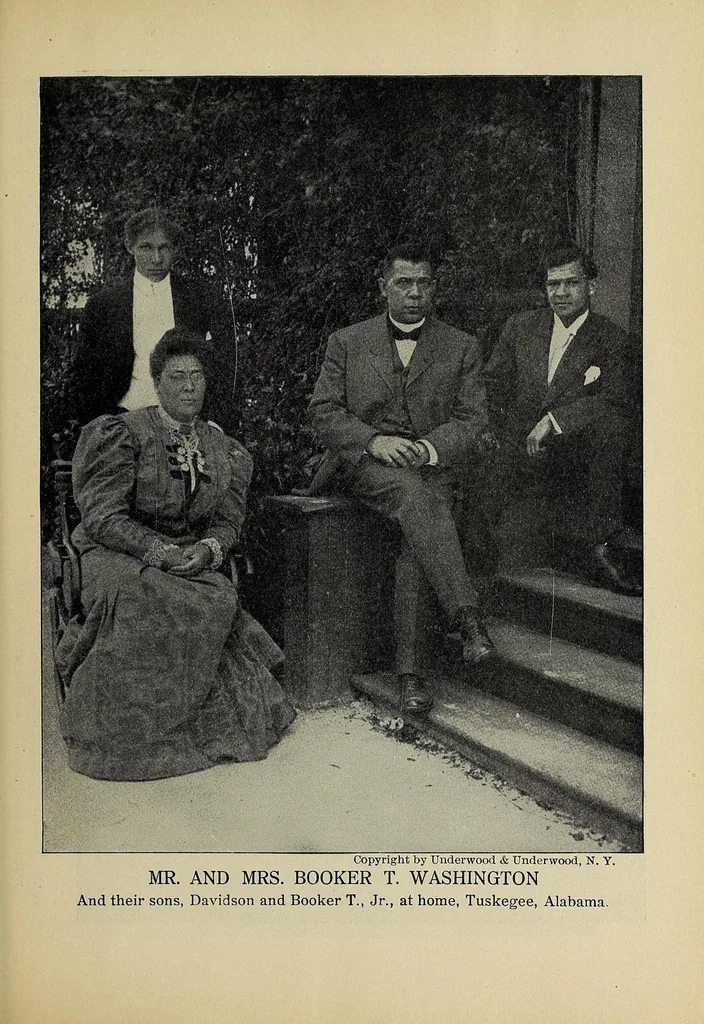 An illustration from Booker T. Washington, the master mind of a child of slavery; an appealing life story rivaling in its picturesque simplicity and power those recounted about the lives of Washington and Lincoln. A biographical tale destined to live in history and furnish an inspiration for present and future generations; a human interest story depicting the life achievements of a great leader of a rising race, 1915, leaf 21