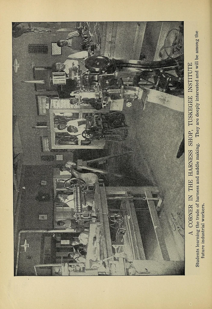 An illustration from Booker T. Washington, the master mind of a child of slavery; an appealing life story rivaling in its picturesque simplicity and power those recounted about the lives of Washington and Lincoln. A biographical tale destined to live in history and furnish an inspiration for present and future generations; a human interest story depicting the life achievements of a great leader of a rising race, 1915, leaf 74
