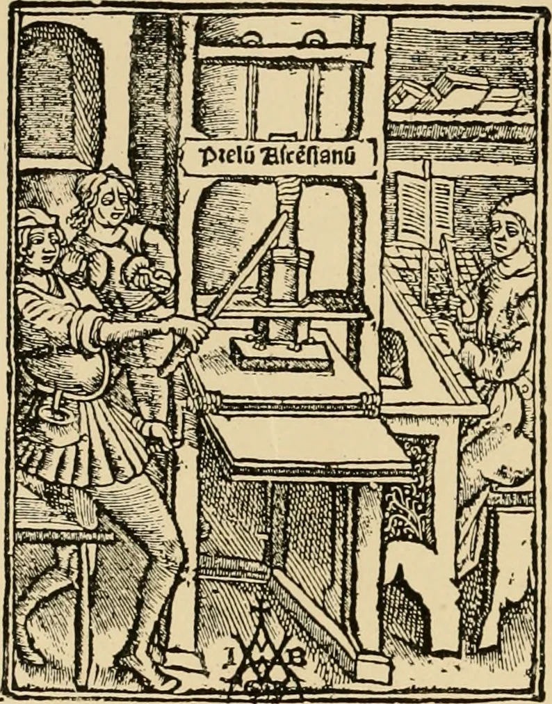 An illustration from The book; its printers, illustrators, and binders, from Gutenberg to the present time, 1890, leaf 159
