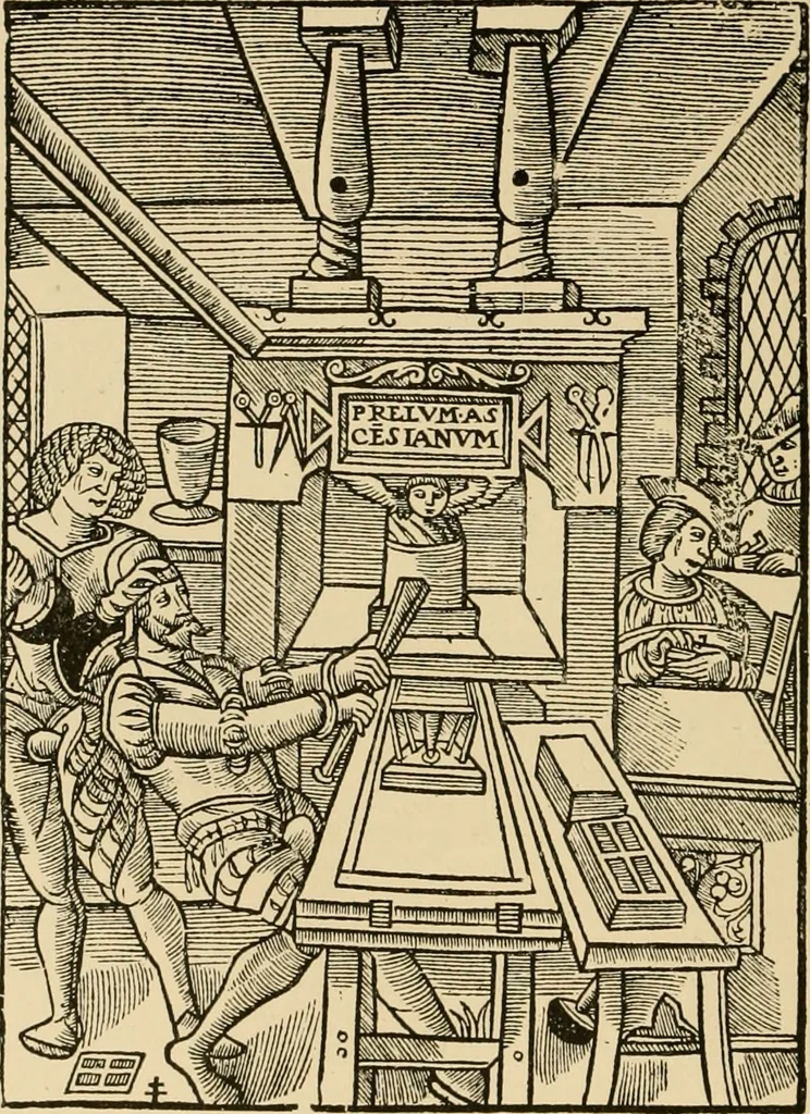 An illustration from The book; its printers, illustrators, and binders, from Gutenberg to the present time, 1890, leaf 277