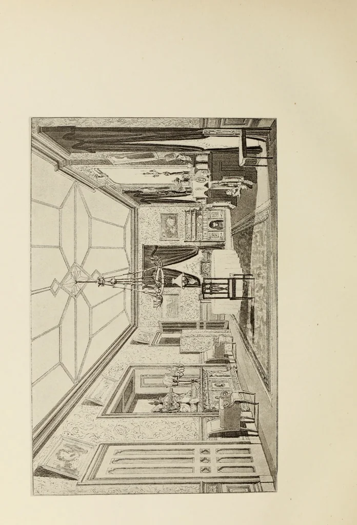 An illustration from The book of American interiors, prepared by Charles Wyllys Elliott from existing houses; with preliminary essays and letterpress descriptions; illustrated in heliotype, 1876, leaf 121