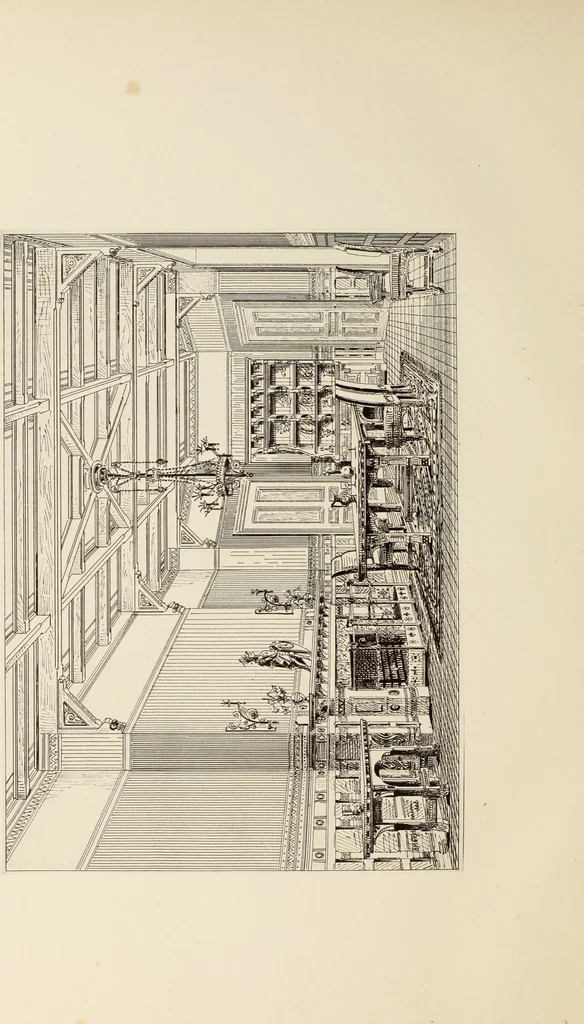 An illustration from The book of American interiors, prepared by Charles Wyllys Elliott from existing houses; with preliminary essays and letterpress descriptions; illustrated in heliotype, 1876, leaf 142