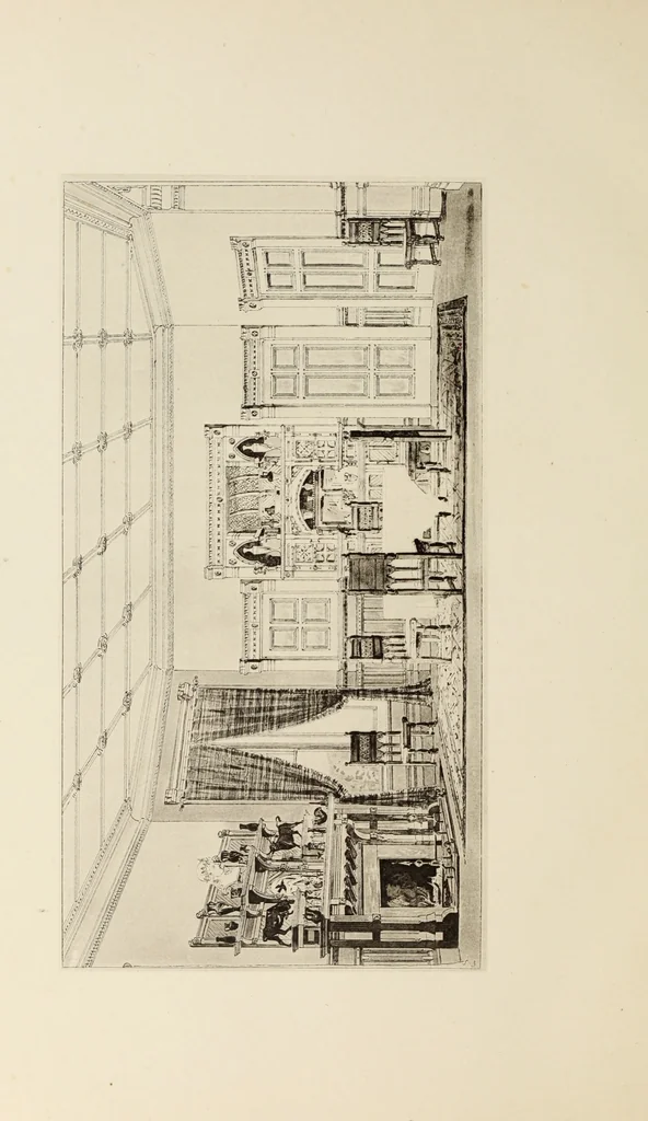 An illustration from The book of American interiors, prepared by Charles Wyllys Elliott from existing houses; with preliminary essays and letterpress descriptions; illustrated in heliotype, 1876, leaf 162