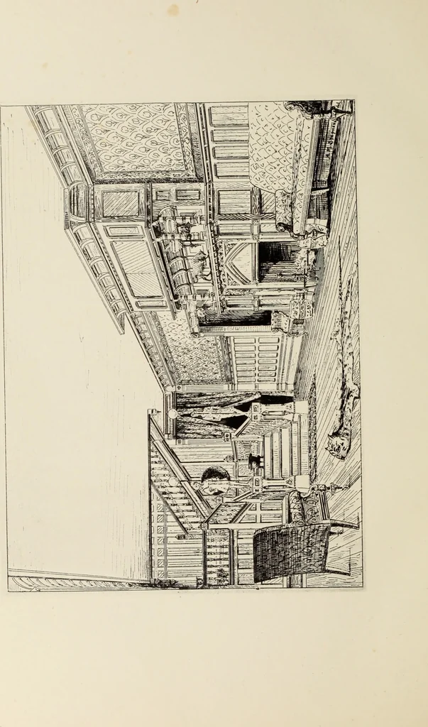 An illustration from The book of American interiors, prepared by Charles Wyllys Elliott from existing houses; with preliminary essays and letterpress descriptions; illustrated in heliotype, 1876, leaf 168