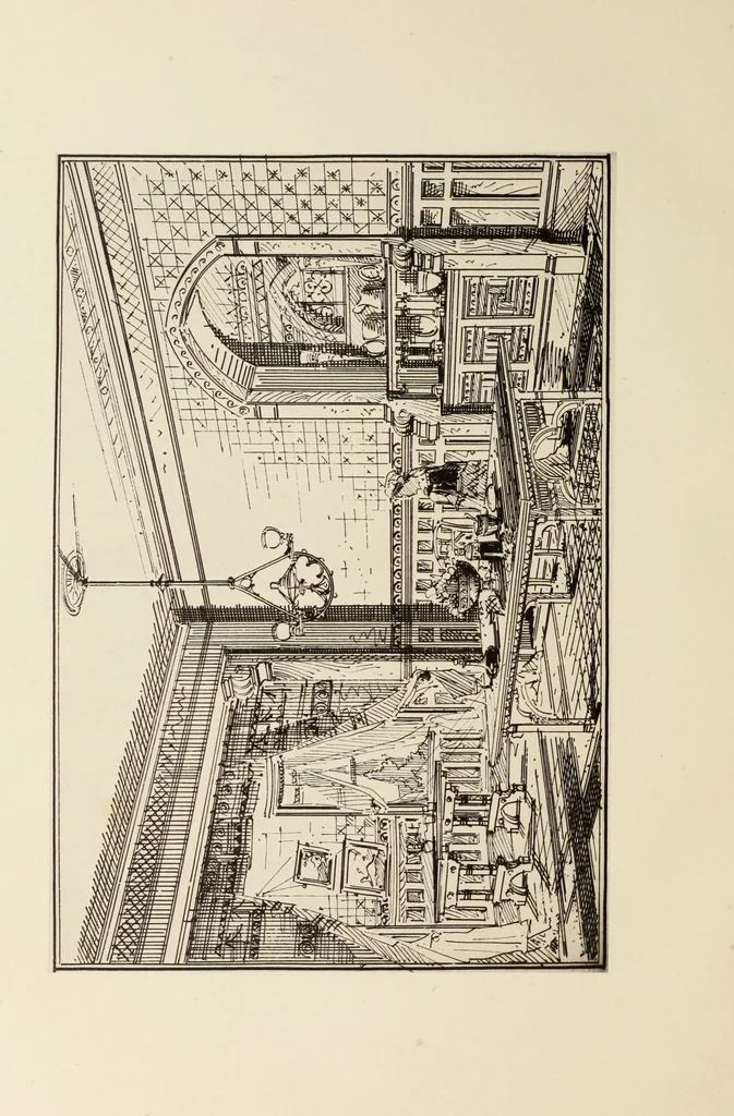 An illustration from The book of American interiors, prepared by Charles Wyllys Elliott from existing houses; with preliminary essays and letterpress descriptions; illustrated in heliotype, 1876, leaf 172