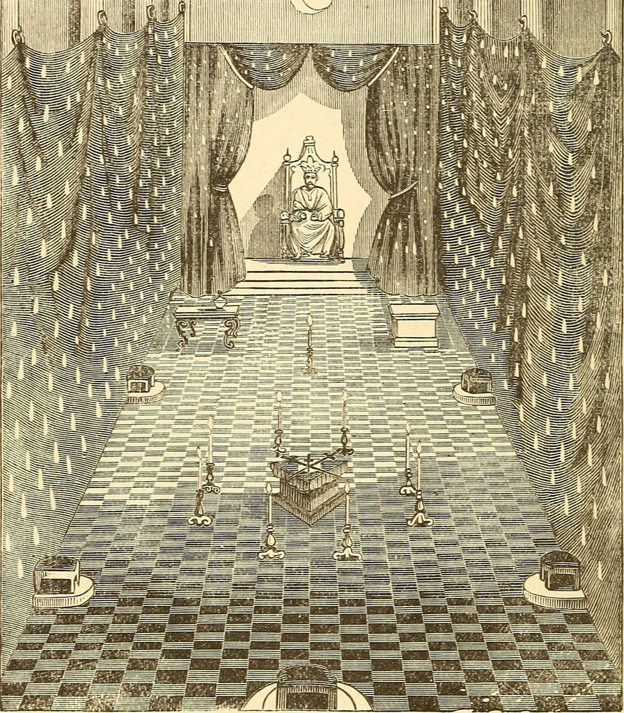 An illustration from The book of the Ancient and accepted Scottish rite of freemasonry, 1899, leaf 109