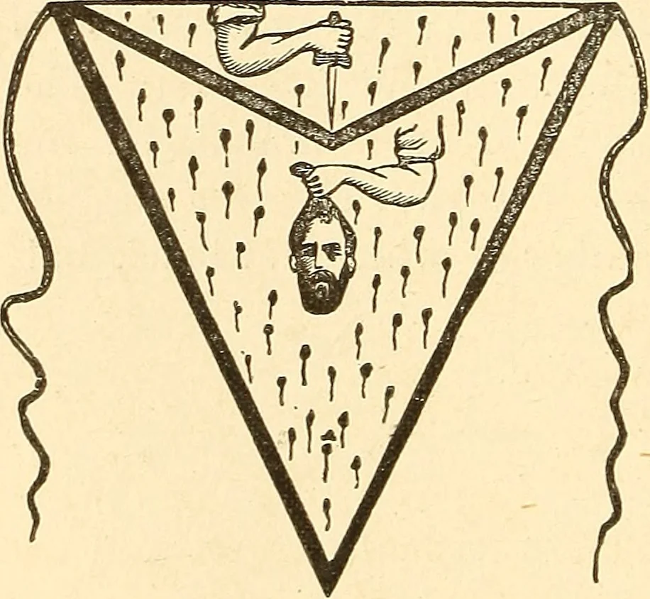 An illustration from The book of the Ancient and accepted Scottish rite of freemasonry, 1899, leaf 111