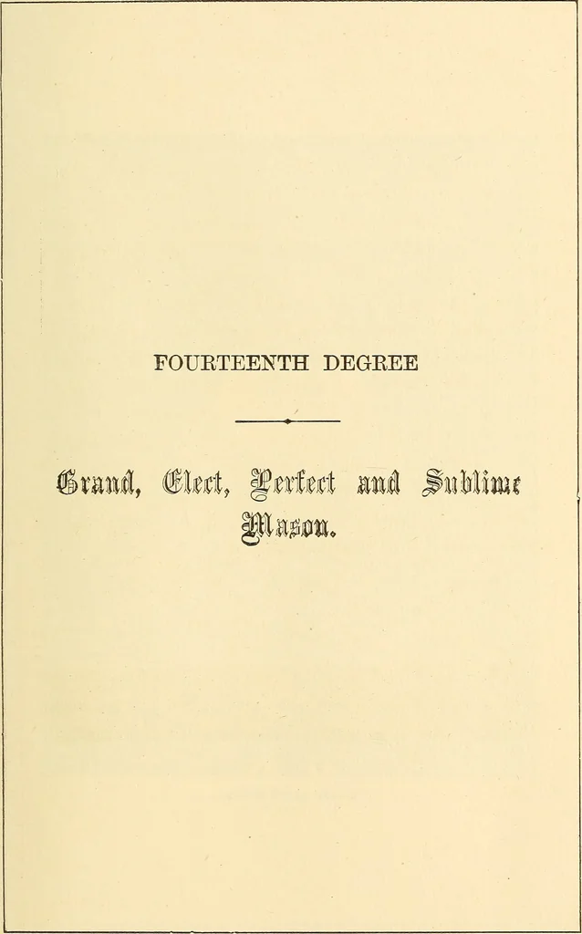 An illustration from The book of the Ancient and accepted Scottish rite of freemasonry, 1899, leaf 160