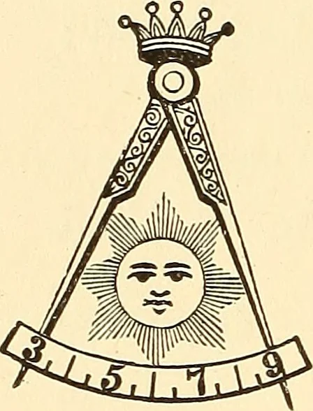 An illustration from The book of the Ancient and accepted Scottish rite of freemasonry, 1899, leaf 189