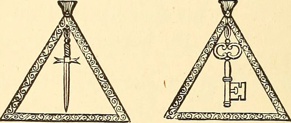 An illustration from The book of the Ancient and accepted Scottish rite of freemasonry, 1899, leaf 189