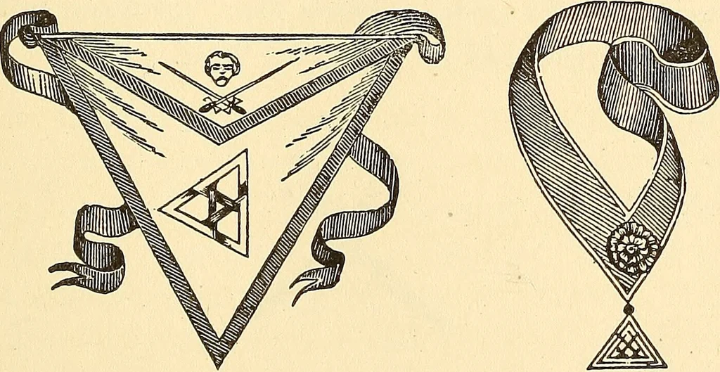 An illustration from The book of the Ancient and accepted Scottish rite of freemasonry, 1899, leaf 198