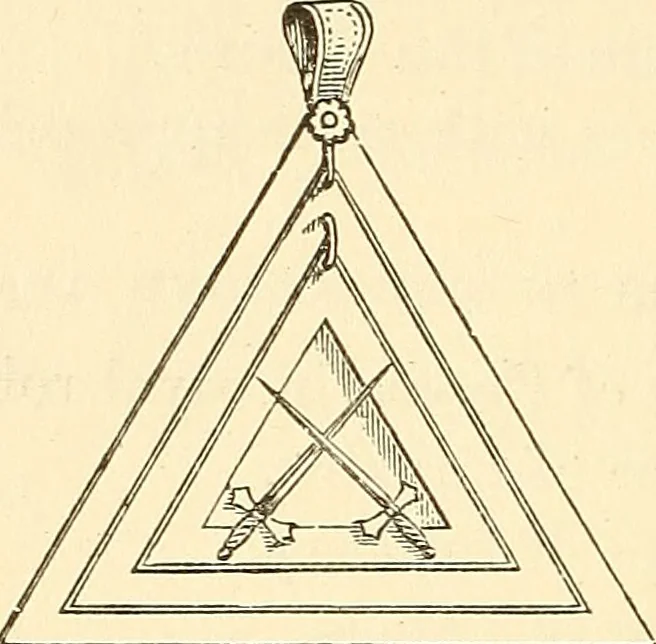 An illustration from The book of the Ancient and accepted Scottish rite of freemasonry, 1899, leaf 199