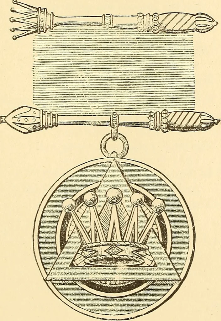 An illustration from The book of the Ancient and accepted Scottish rite of freemasonry, 1899, leaf 256