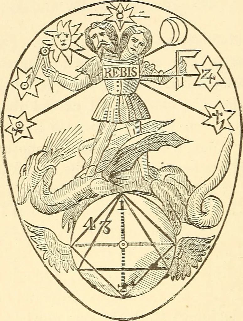 An illustration from The book of the Ancient and accepted Scottish rite of freemasonry, 1899, leaf 313