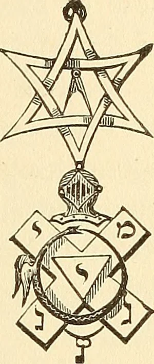 An illustration from The book of the Ancient and accepted Scottish rite of freemasonry, 1899, leaf 434