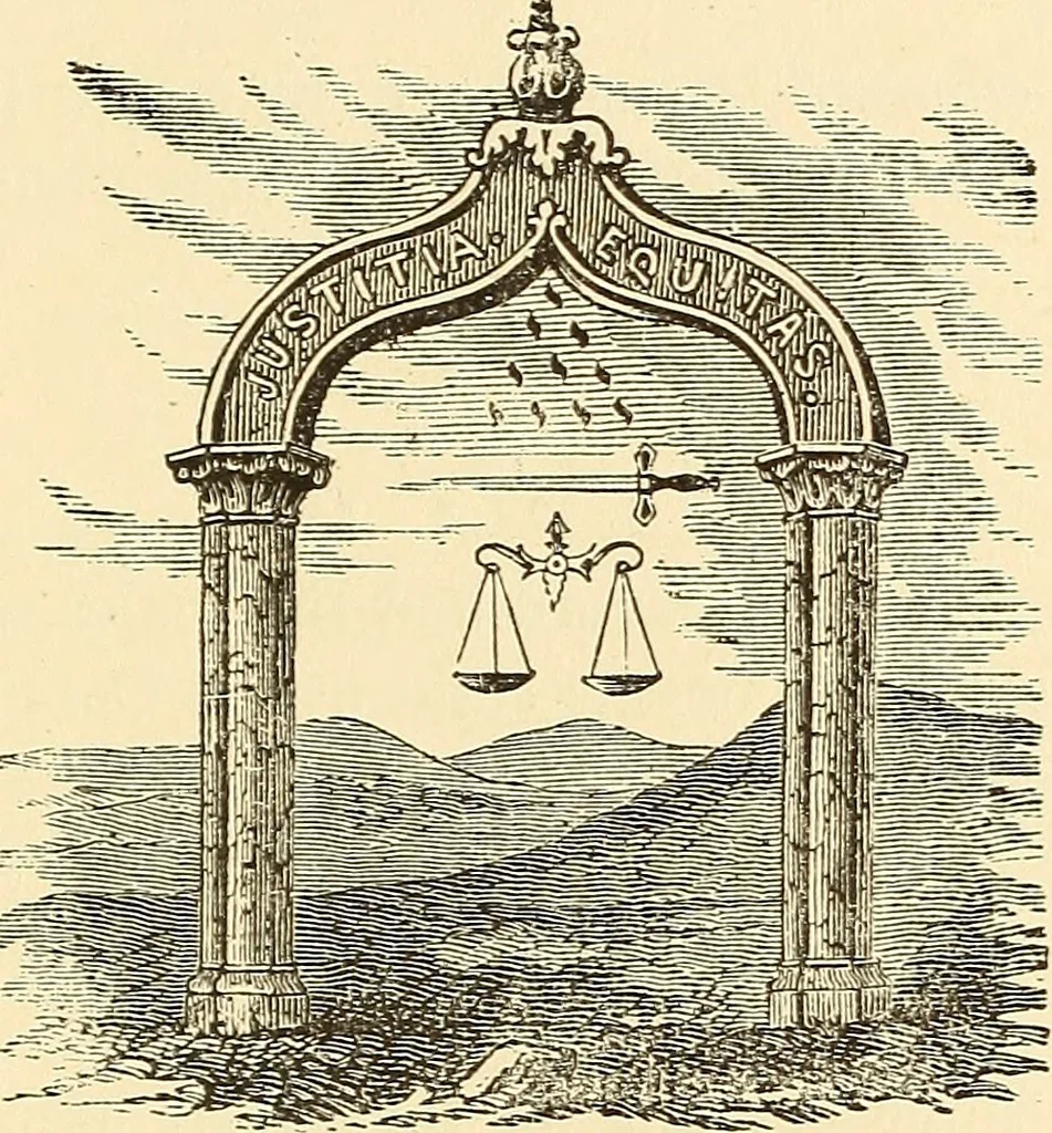 An illustration from The book of the Ancient and accepted Scottish rite of freemasonry, 1899, leaf 468