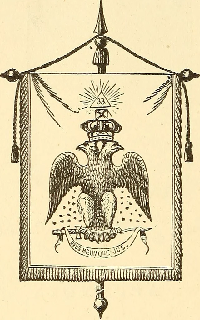 An illustration from The book of the Ancient and accepted Scottish rite of freemasonry, 1899, leaf 509