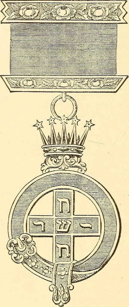 An illustration from The book of the Ancient and accepted Scottish rite of freemasonry, 1899, leaf 545