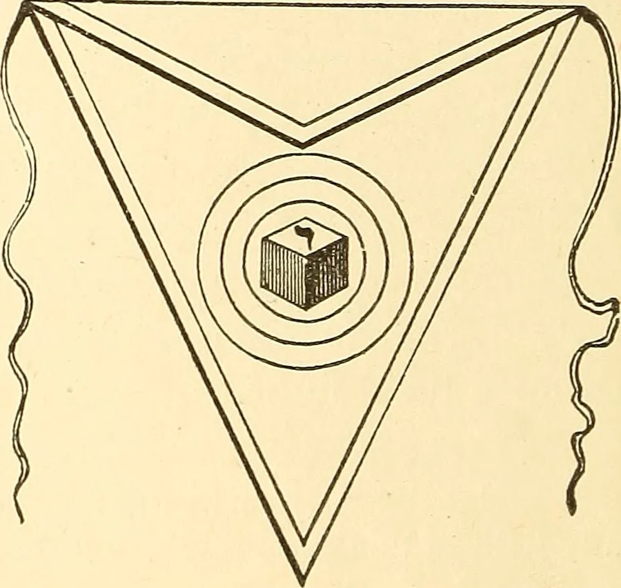 An illustration from The book of the Ancient and accepted Scottish rite of freemasonry, 1899, leaf 63