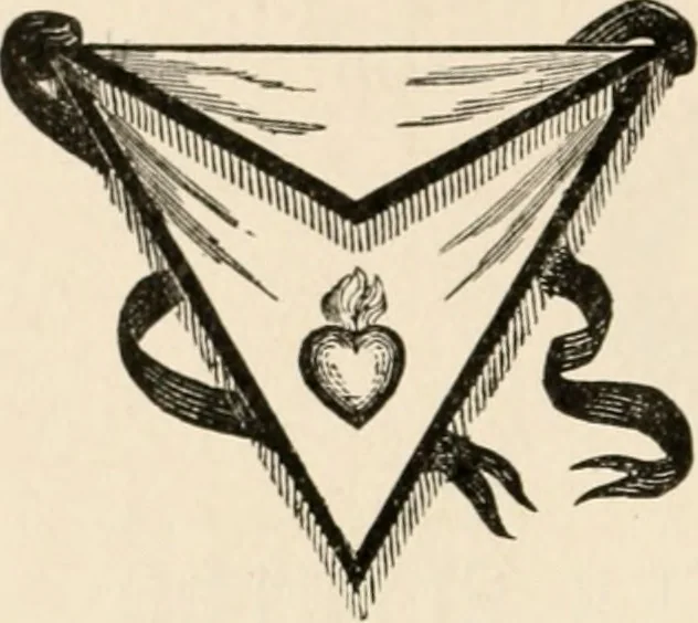 An illustration from The book of the ancient and accepted Scottish rite of freemasonry : containing instructions in all the degrees from the third to the thirty-third, and last degree of the rite : together with ceremonies of inauguration ... etc., 1914, leaf 129