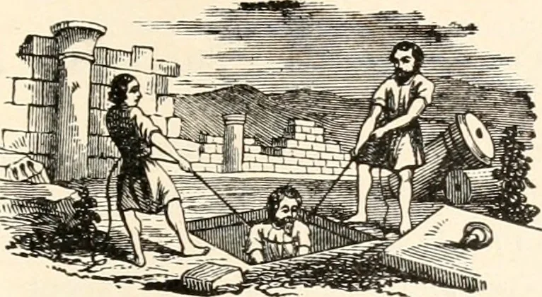 An illustration from The book of the ancient and accepted Scottish rite of freemasonry : containing instructions in all the degrees from the third to the thirty-third, and last degree of the rite : together with ceremonies of inauguration ... etc., 1914, leaf 150