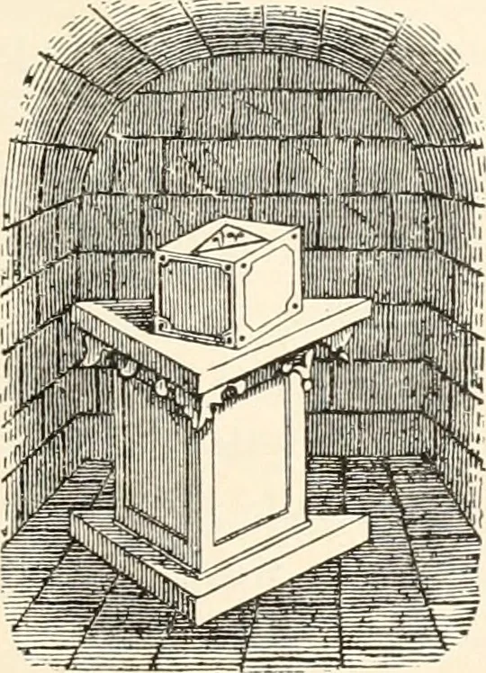 An illustration from The book of the ancient and accepted Scottish rite of freemasonry : containing instructions in all the degrees from the third to the thirty-third, and last degree of the rite : together with ceremonies of inauguration ... etc., 1914, leaf 152