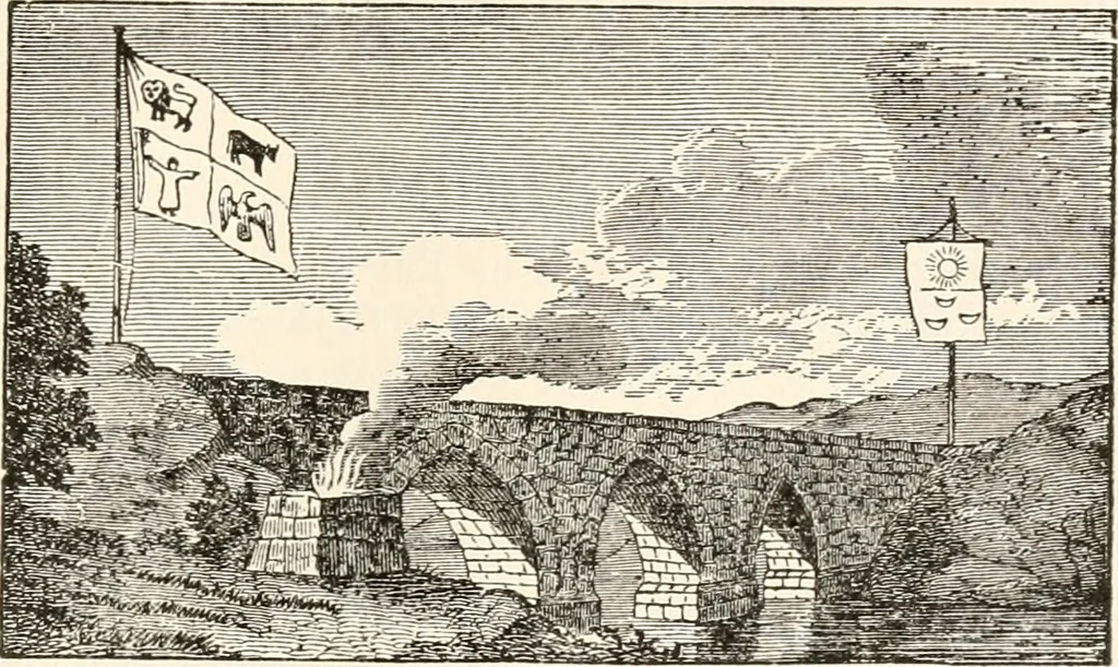 An illustration from The book of the ancient and accepted Scottish rite of freemasonry : containing instructions in all the degrees from the third to the thirty-third, and last degree of the rite : together with ceremonies of inauguration ... etc., 1914, leaf 196