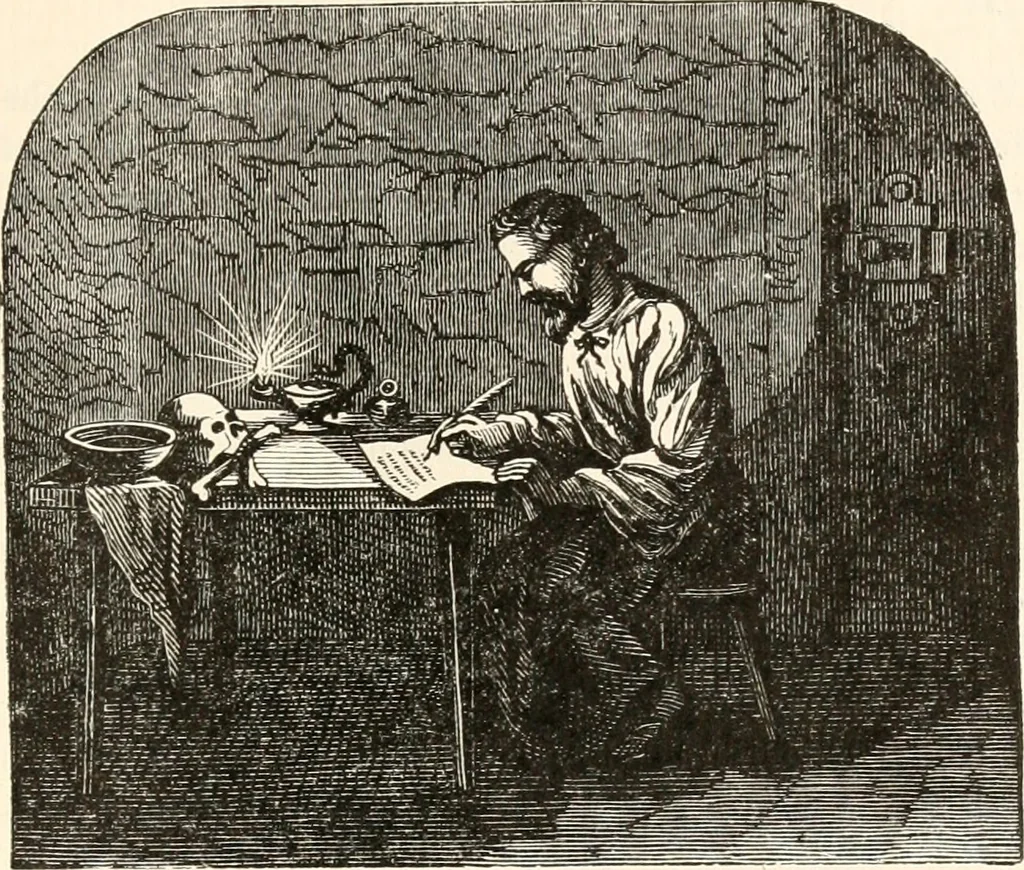 An illustration from The book of the ancient and accepted Scottish rite of freemasonry : containing instructions in all the degrees from the third to the thirty-third, and last degree of the rite : together with ceremonies of inauguration ... etc., 1914, leaf 232