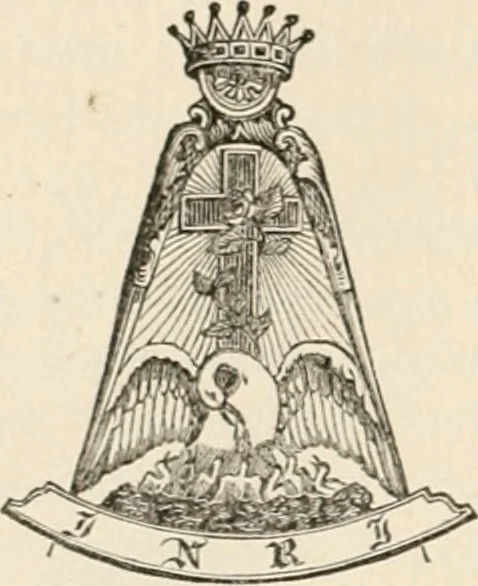 An illustration from The book of the ancient and accepted Scottish rite of freemasonry : containing instructions in all the degrees from the third to the thirty-third, and last degree of the rite : together with ceremonies of inauguration ... etc., 1914, leaf 263