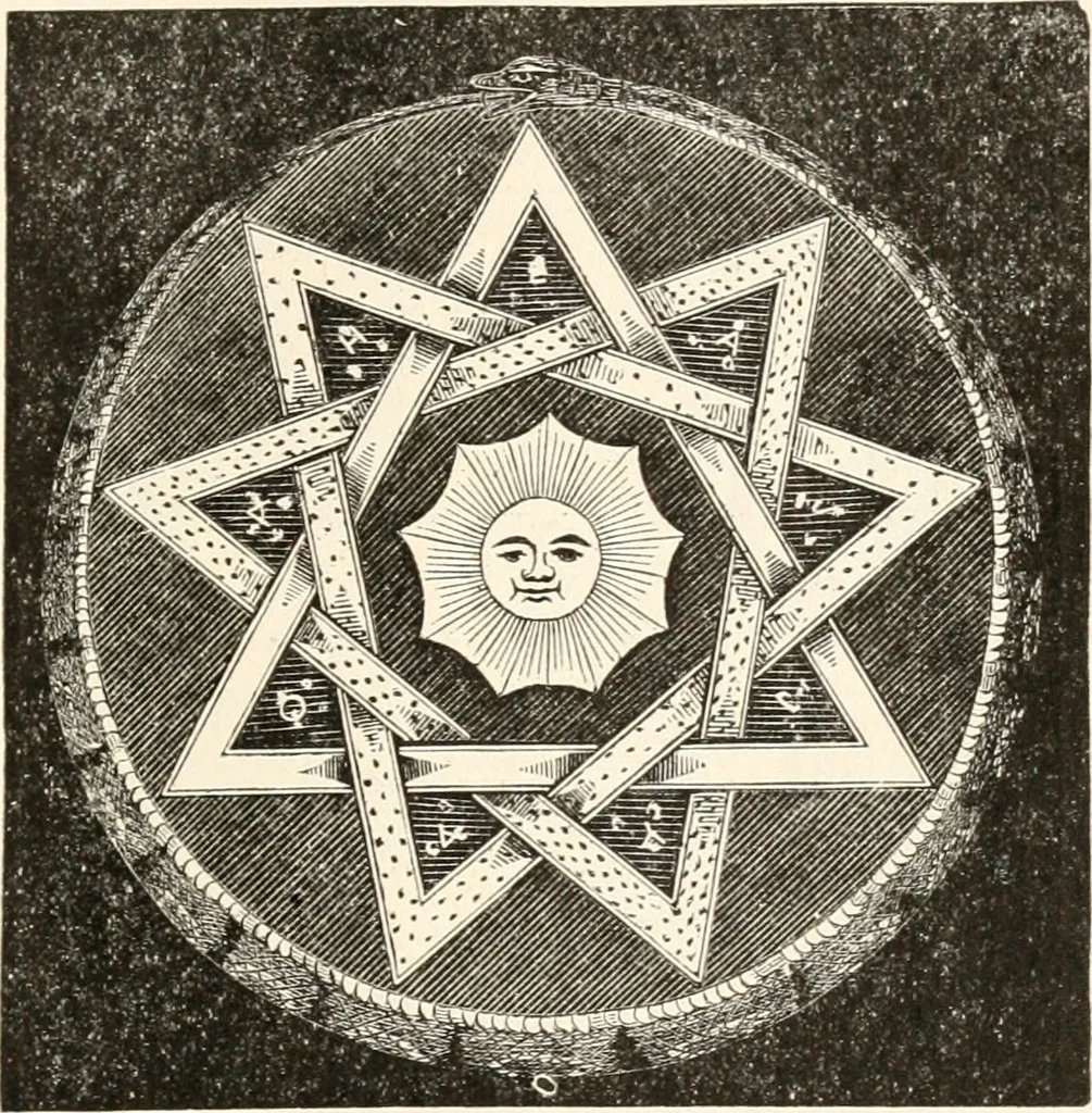 An illustration from The book of the ancient and accepted Scottish rite of freemasonry : containing instructions in all the degrees from the third to the thirty-third, and last degree of the rite : together with ceremonies of inauguration ... etc., 1914, leaf 30