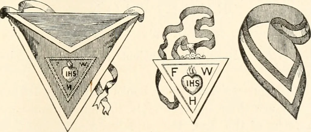 An illustration from The book of the ancient and accepted Scottish rite of freemasonry : containing instructions in all the degrees from the third to the thirty-third, and last degree of the rite : together with ceremonies of inauguration ... etc., 1914, leaf 382