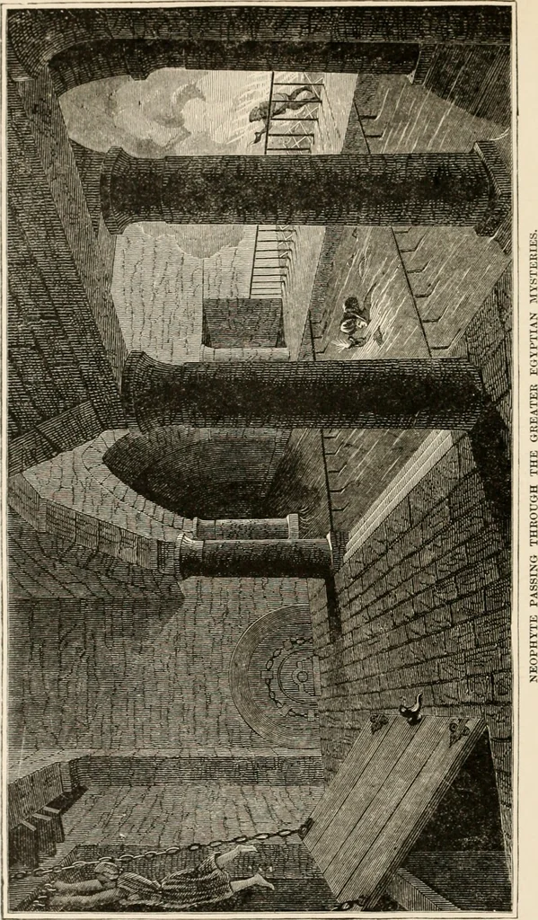 An illustration from The book of the ancient and accepted Scottish rite of freemasonry : containing instructions in all the degrees from the third to the thirty-third, and last degree of the rite : together with ceremonies of inauguration ... etc., 1914, leaf 427