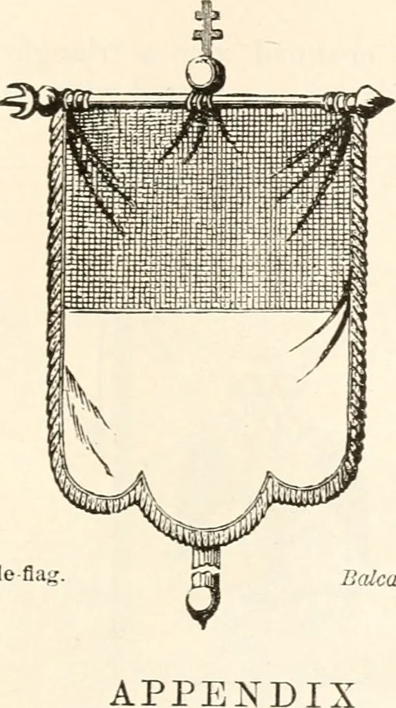 An illustration from The book of the ancient and accepted Scottish rite of freemasonry : containing instructions in all the degrees from the third to the thirty-third, and last degree of the rite : together with ceremonies of inauguration ... etc., 1914, leaf 508