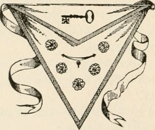 An illustration from The book of the ancient and accepted Scottish rite of freemasonry : containing instructions in all the degrees from the third to the thirty-third, and last degree of the rite : together with ceremonies of inauguration ... etc., 1914, leaf 83