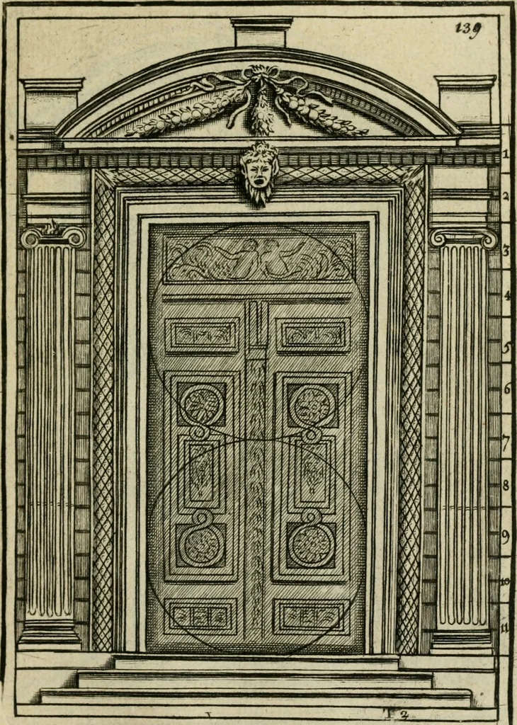 An illustration from The first book of architecture, 1733, leaf 156